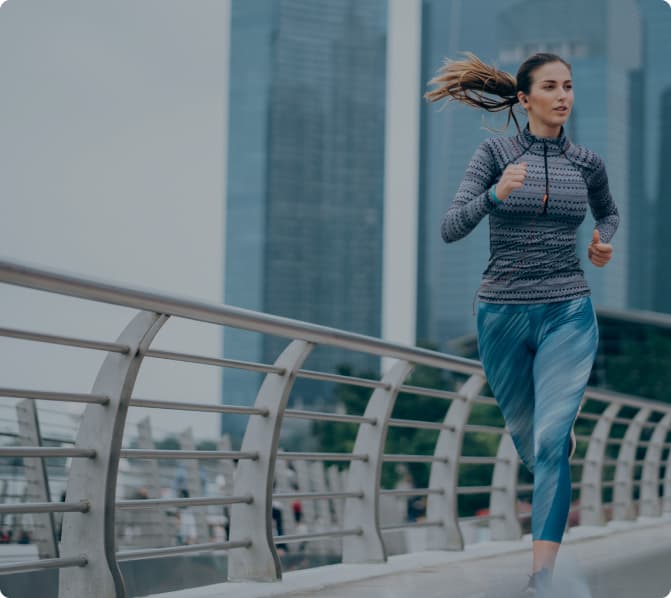 Two runners exercising